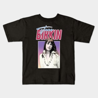 Jane Birkin / Retro Francophile Design Kids T-Shirt